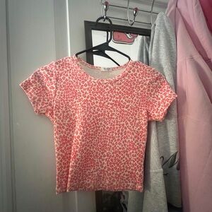 Pink lepoard top
